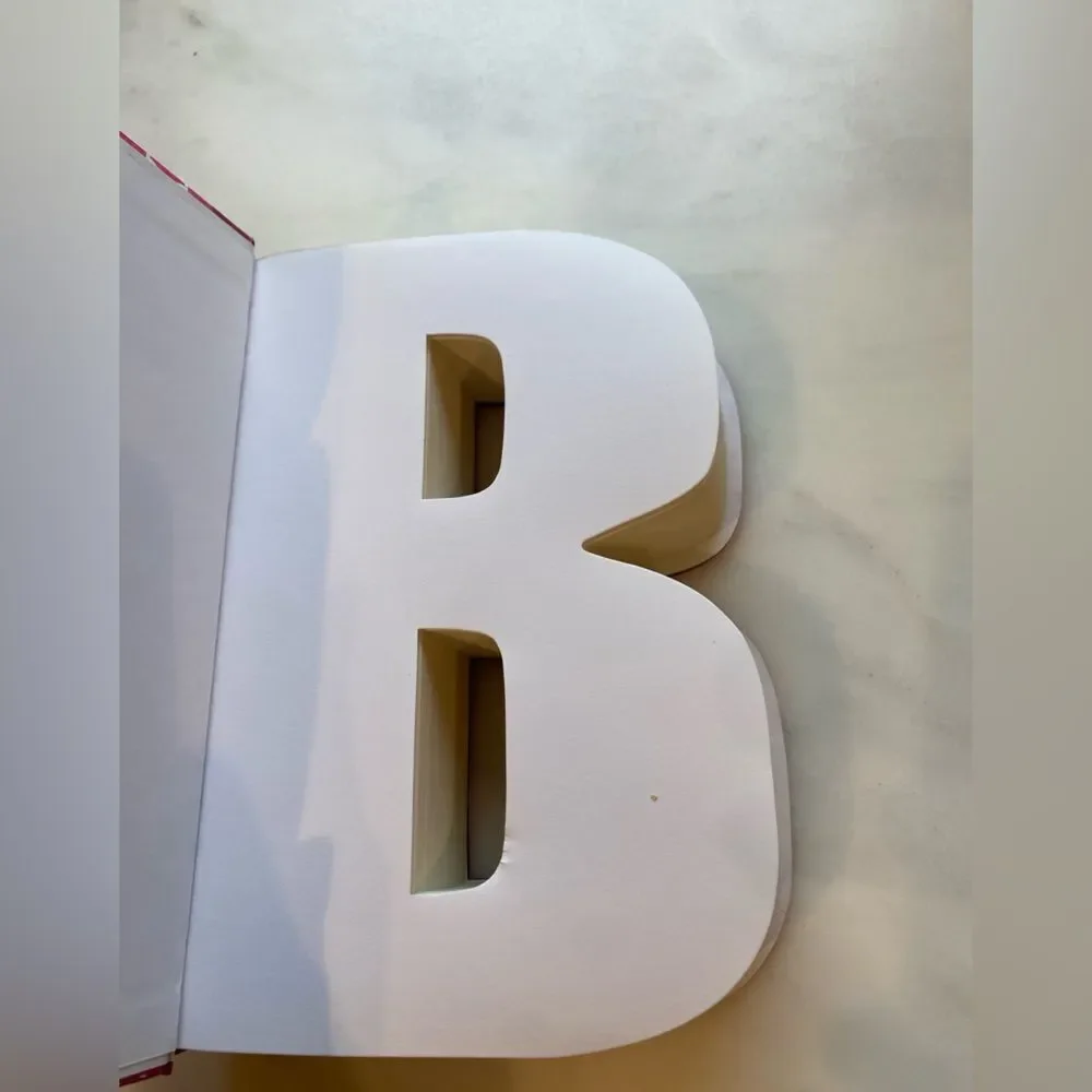 Initial B Pink Decorative Blank Cut out Book
